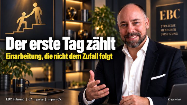 Onboarding: Der erste Tag zählt. Kein Rechner am ersten Tag. EBC Führung erklärt, wie Einarbeitung ab dem ersten Arbeitstag die Mitarbeiterbindung stärkt.