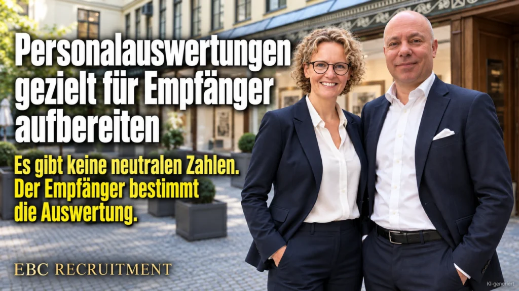 Personalauswertungen gezielt für Empfänger aufbereiten: Es gibt keine neutralen Zahlen. Der Empfänger bestimmt die Auswertung. EBC Recruitment erklärt Vertraulichkeit im Berichtswesen.