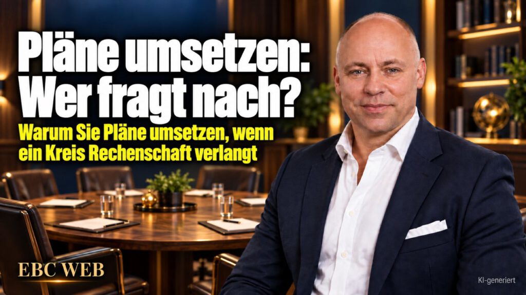 Pläne umsetzen: Wer fragt nach? Drei Bekannte finden ihn gut. EBC Eller Business Consulting zeigt, wie Erfa-Kreis und Unternehmerkreis Rechenschaft in der Selbständigkeit schaffen.