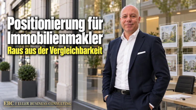 Positionierung für Immobilienmakler: Raus aus der Vergleichbarkeit. EBC Eller Business Consulting zeigt, wie Corporate Identity und qualifizierter Alleinauftrag zusammengehören.