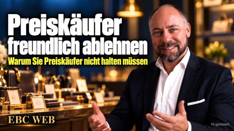 Preiskäufer freundlich ablehnen. Erst der Preis, dann aufgelegt. EBC Eller Business Consulting zeigt dem Handwerk, wie Kundenauswahl die Marge gegen Preisdruck schützt.