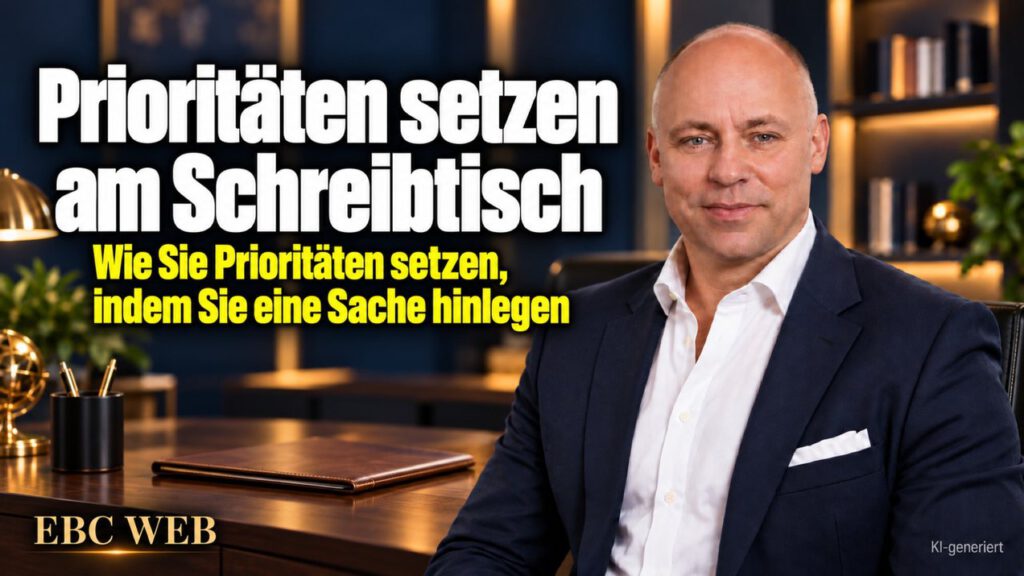 Prioritäten setzen am Schreibtisch: Die Post liegt obenauf. EBC Eller Business Consulting zeigt, wie das Quartalsziel Ihre Aufmerksamkeit am Schreibtisch lenkt.