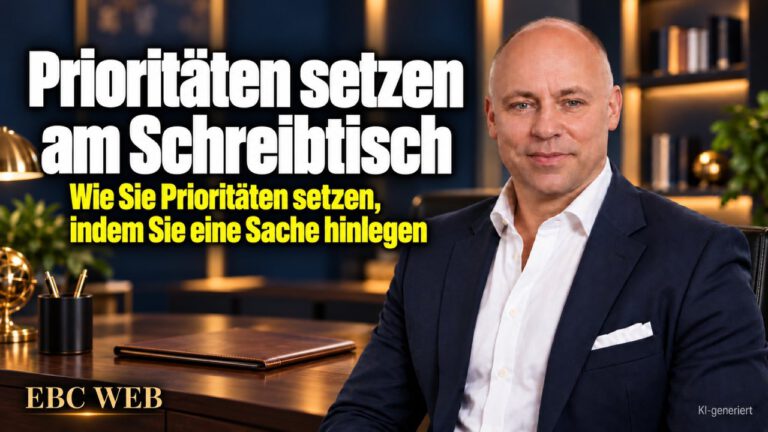 Prioritäten setzen am Schreibtisch: Die Post liegt obenauf. EBC Eller Business Consulting zeigt, wie das Quartalsziel Ihre Aufmerksamkeit am Schreibtisch lenkt.