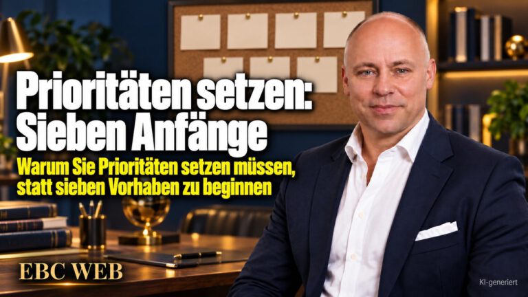 Prioritäten setzen: Sieben Anfänge. Sieben Vorhaben auf einem Zettel. EBC Eller Business Consulting zeigt Unternehmern, wie Jahresplanung und Priorisierung zusammengehören.