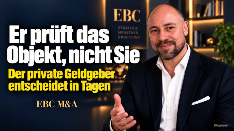 Privater Geldgeber: Finanzierung in Tagen. Wenn die Bank zu lange braucht. EBC Eller Business Consulting erklärt private Finanzierung mit Grundschuld beim Immobilienkauf.