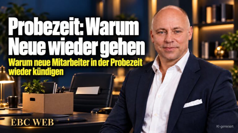 Probezeit: Warum Neue wieder gehen. Nach drei Monaten wieder allein. EBC Eller Business Consulting zeigt, wie Passung und Wechselmotivation eine Fehlbesetzung verhindern.
