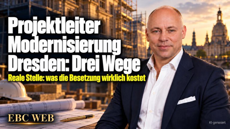 Projektleiter Modernisierung Dresden: Drei Wege. Eine reale Stelle in Dresden. EBC Eller Business Consulting vergleicht Recruiting-Kosten in der Wohnungswirtschaft.