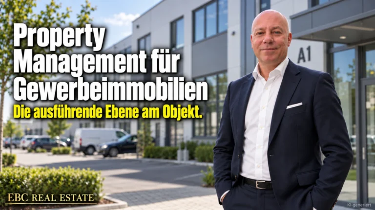 Property Management für Gewerbeimmobilien: Die ausführende Ebene am Objekt. EBC Real Estate erklärt Mietverwaltung, Instandhaltung und Objektmanagement für Immobiliendienstleister.
