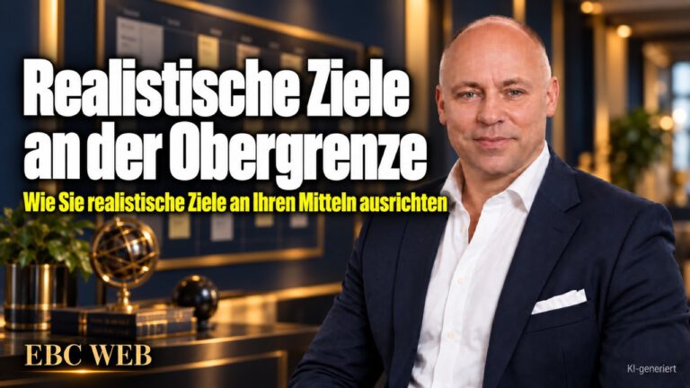Realistische Ziele an der Obergrenze: Der Plan am Schwarzen Brett. EBC Eller Business Consulting verbindet Jahresziele mit Kapazitätsplanung in der Unternehmensführung.