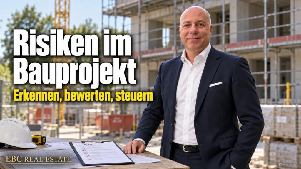 Risiken im Bauprojekt: Erkennen, bewerten, steuern. EBC Real Estate zeigt Projektentwicklern, wie Altlasten, Nachtrag und Vertragsstrafe in den Risikoaufschlag eingehen.