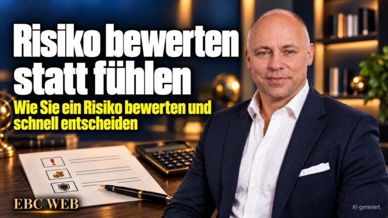 Risiko bewerten statt fühlen: Die Entscheidung, die liegen bleibt. EBC Eller Business Consulting zeigt in der Strategie, wie Risikobewertung das Aufschieben beendet.