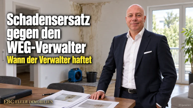 Schadensersatz gegen den WEG-Verwalter: Wann der Verwalter haftet. EBC Eller Immobilien erklärt Hausverwaltungen Erfüllungsgehilfe, Verkehrssicherungspflicht und Entlastung.