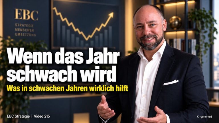 Schwache Konjunktur: Was wirklich hilft. Wenn die Nachfrage nachlässt. EBC Strategie ordnet Preisstrategie, Bestandskunden und Sichtbarkeit statt bloßer Kostensenkung.