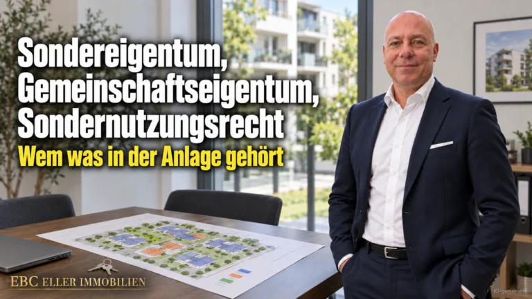 Sondereigentum, Gemeinschaftseigentum, Sondernutzungsrecht: Wem was in der Anlage gehört. EBC Eller Immobilien ordnet für Hausverwaltungen Teilungserklärung und Öffnungsklausel.