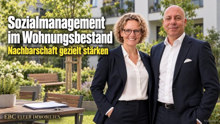 Sozialmanagement im Wohnungsbestand: Nachbarschaft gezielt stärken. EBC Eller Immobilien erklärt Hausverwaltungen Belegungsbindung, soziale Wohnraumförderung und Fluktuation.