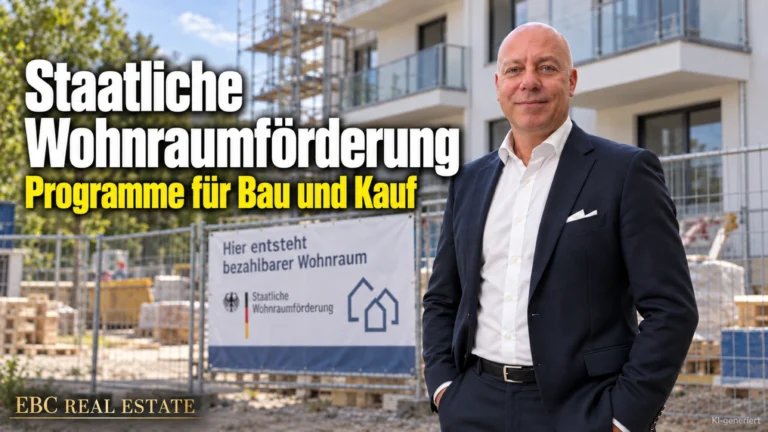 Staatliche Wohnraumförderung: Programme für Bau und Kauf. EBC Real Estate erklärt Finanzierungsvermittlern Tilgungszuschuss, Belegungsbindung und Wohnberechtigungsschein.