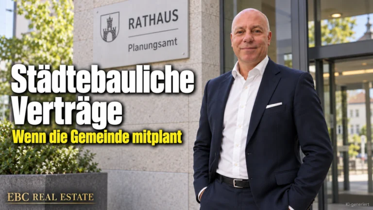 Städtebauliche Verträge: Wenn die Gemeinde mitplant. EBC Real Estate erklärt Projektentwicklern vorhabenbezogenen Bebauungsplan, Erschließung und notarielle Beurkundung.