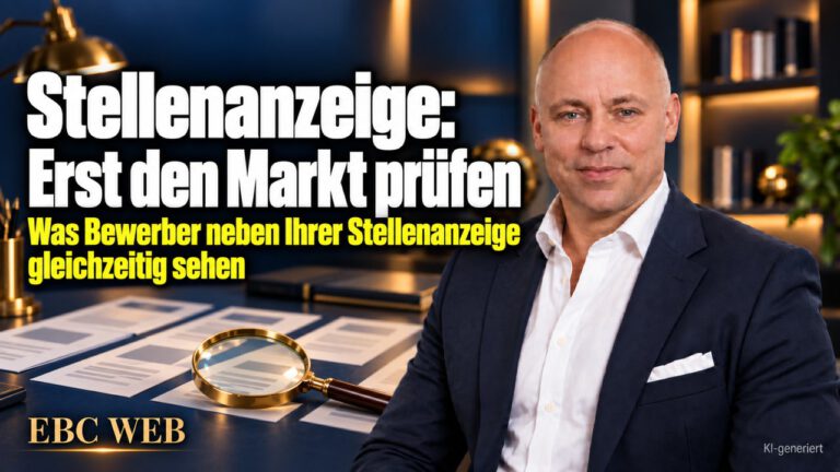 Stellenanzeige: Erst den Markt prüfen. Die Anzeige läuft ins Leere. EBC Eller Business Consulting zeigt in der Personalsuche, wann Active Sourcing und Direktansprache helfen.