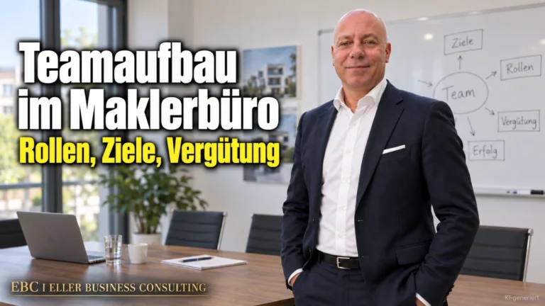 Teamaufbau im Maklerbüro: Rollen, Ziele, Vergütung. EBC Eller Business Consulting ordnet Aufbauorganisation, Stellenbeschreibung und Management by Objectives.