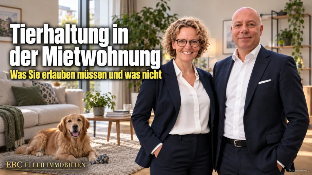 Tierhaltung in der Mietwohnung: Was Sie erlauben müssen und was nicht. EBC Eller Immobilien prüft Formularvertrag, Hausordnung und Haftpflichtversicherung.