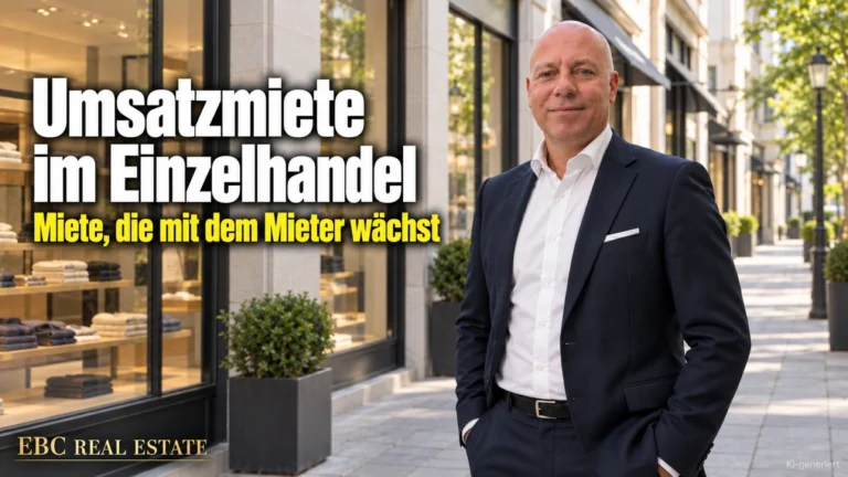 Umsatzmiete im Einzelhandel: Miete, die mit dem Mieter wächst. EBC Real Estate erklärt im Property Management Umsatzmiete, Betriebspflicht und Konkurrenzschutz.