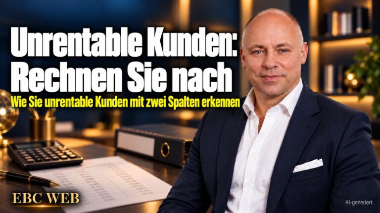 Unrentable Kunden: Rechnen Sie nach. Ein Mandat ohne Ertrag. EBC Eller Business Consulting rechnet Deckungsbeitrag und Kundenrentabilität durch, bevor Sie ein Mandat kündigen.