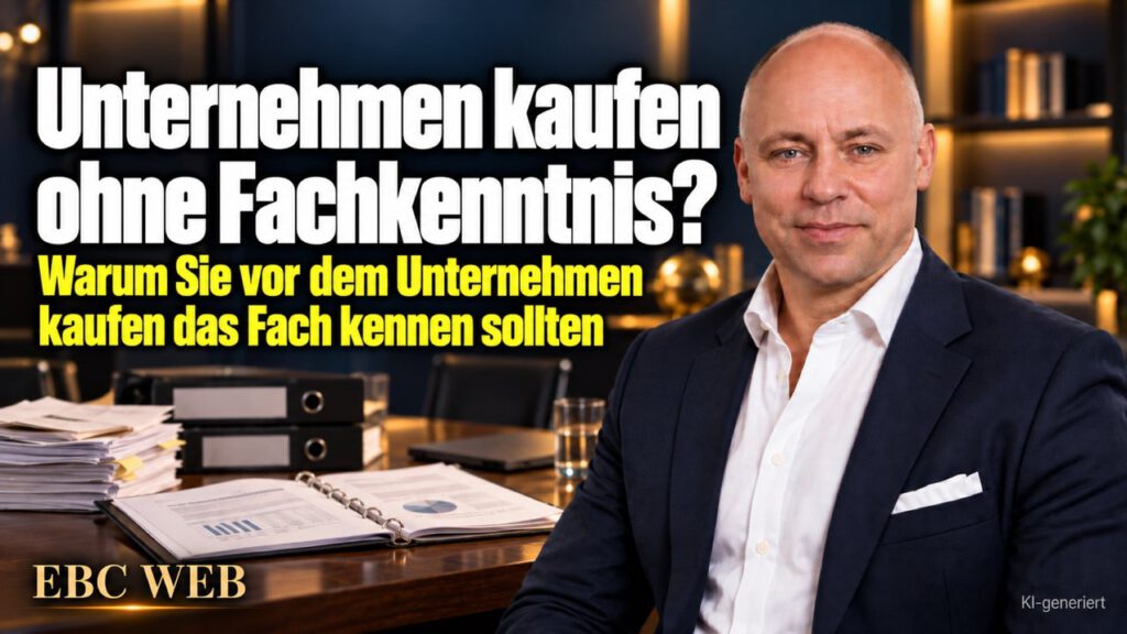 Unternehmen kaufen ohne Fachkenntnis? Der Kauf vor dem ersten Termin. EBC Eller Business Consulting erklärt im M&A, wie Due Diligence und Branchenerfahrung den Firmenkauf absichern.