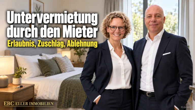Untervermietung durch den Mieter: Erlaubnis, Zuschlag, Ablehnung. EBC Eller Immobilien erklärt Vermietern Inklusivmiete, Abmahnung und außerordentliche Kündigung.
