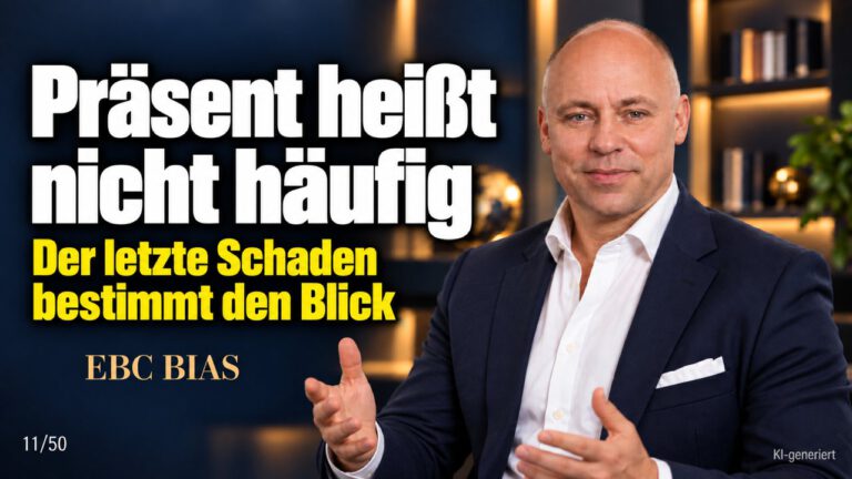 Verfügbarkeitsheuristik: Präsent heißt nicht häufig. Angst nach dem Flugzeugunglück. EBC Bias erklärt, warum auffällige Ereignisse Risikomanagement und Strategie in die Irre führen.