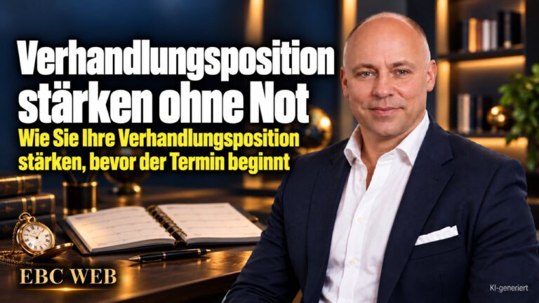 Verhandlungsposition stärken ohne Not: Nur dieser eine Termin. EBC Eller Business Consulting erklärt, warum Alternativen Ihre Verhandlung mit Kapitalgebern tragen.