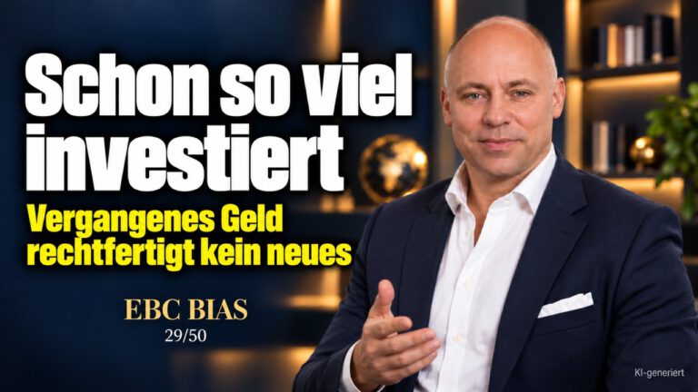Versunkene-Kosten-Fehlschluss: Wenn Investiertes weiter entscheidet. Der schlechte Film. EBC Bias erklärt, wann Projektsteuerung ein Projekt beendet, statt weiter Geld nachzuschießen.