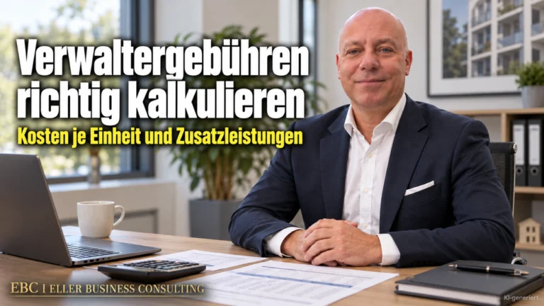 Verwaltergebühren richtig kalkulieren: Kosten je Einheit und Zusatzleistungen. EBC Eller Business Consulting rechnet Deckungsbeitrag, Fixkosten und Sondervergütung.