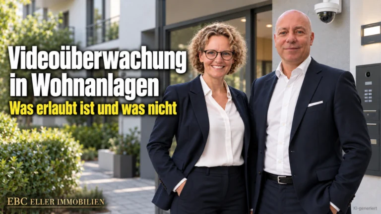 Videoüberwachung in Wohnanlagen: Was erlaubt ist und was nicht. EBC Eller Immobilien prüft für Hausverwaltungen DSGVO, Datenschutz-Folgenabschätzung und bauliche Veränderung.