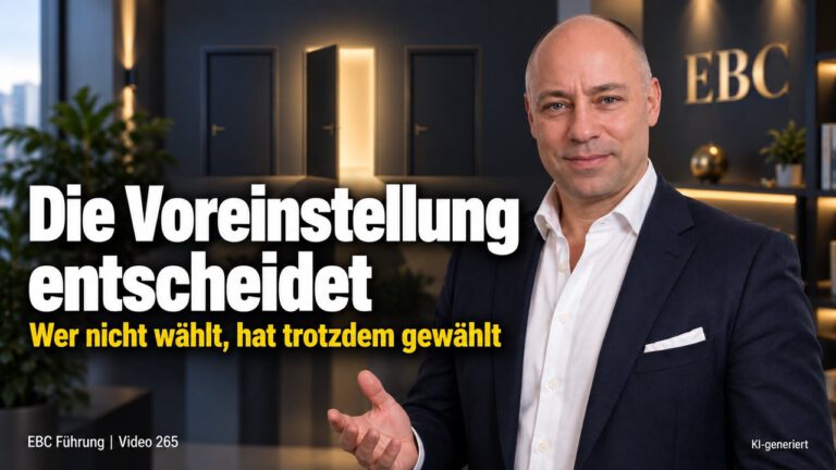 Entscheidungen treffen: Die Voreinstellung entscheidet. Klein geblieben ohne Beschluss. EBC Führung erklärt, wie der Status-quo-Bias Preise und Wachstum bremst.