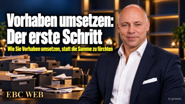 Vorhaben umsetzen: Der erste Schritt. Die Kisten im Archiv. EBC Eller Business Consulting zeigt, wie Projektplanung mit dem ersten Schritt das Aufschieben beendet.
