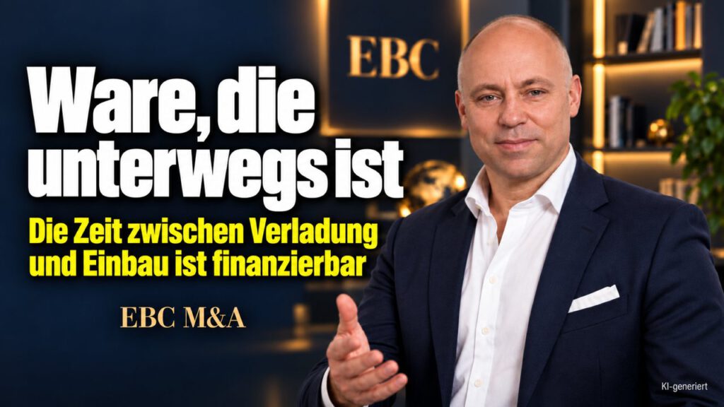 Finanzierung: Ware, die unterwegs ist. Verladung bis Einbau ist finanzierbar. EBC M&A erklärt, wie die Lieferkette Finanzierung beim Firmenkauf ermöglicht.