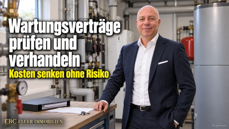 Wartungsverträge prüfen und verhandeln: Kosten senken ohne Risiko. EBC Eller Immobilien vergleicht für Hausverwaltungen Vollwartungsvertrag, Werkvertrag und Instandsetzung.