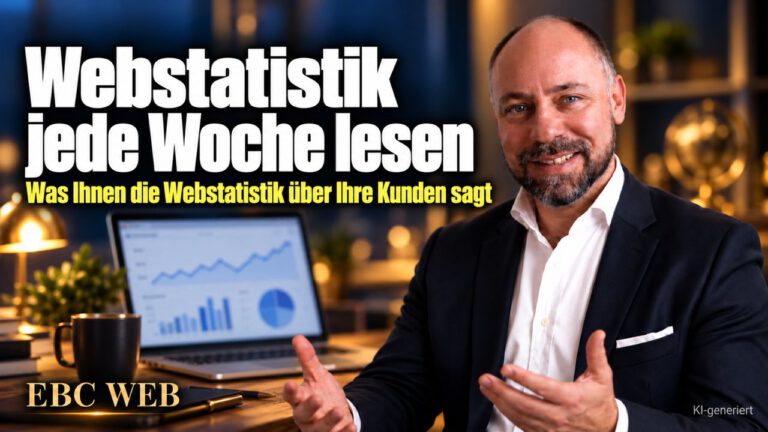 Webstatistik jede Woche lesen: Drei Jahre ohne Blick. EBC Eller Business Consulting erklärt, wie Webanalyse und Besucherzahlen der Internetseite zu mehr Anfragen führen.