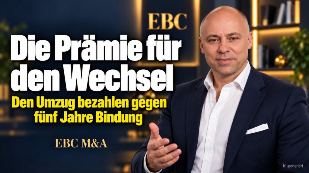 Gewerbemiete: Die Prämie für den Wechsel. Den Umzug bezahlen, fünf Jahre binden. EBC M&A zeigt, wie eine Wechselprämie Mieter bindet und Immobilien finanzierbar macht.