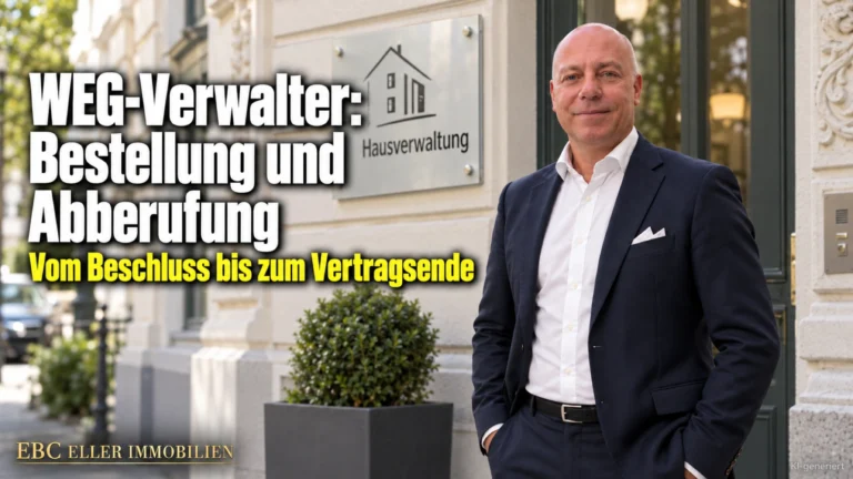 WEG-Verwalter: Bestellung und Abberufung. Vom Beschluss bis zum Vertragsende. EBC Eller Immobilien erklärt Hausverwaltungen Verwaltervertrag, Beschluss-Sammlung und zertifizierten Verwalter.
