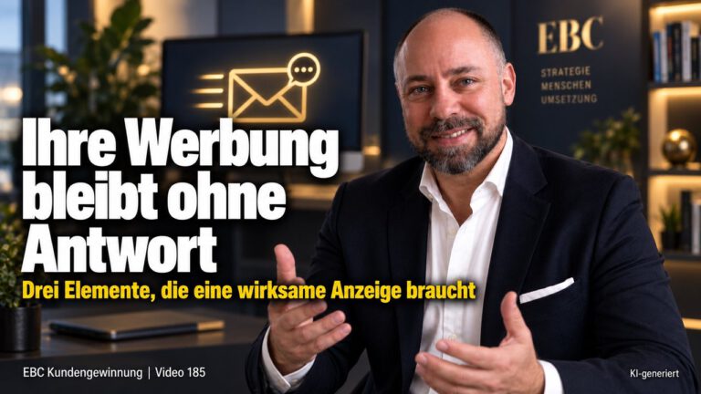 Werbung ohne Antwort: Drei fehlende Elemente. Vierzig Briefe, zwei Antworten. EBC Kundengewinnung prüft Werbebrief, Anzeige und Akquiseschreiben auf ihre Wirkung im Marketing.