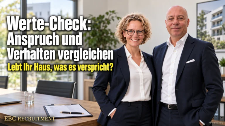 Werte-Check: Anspruch und Verhalten vergleichen. Lebt Ihr Haus, was es verspricht? EBC Recruitment prüft Unternehmenskultur und Werte mit Kennzahlen aus dem Personalcontrolling.