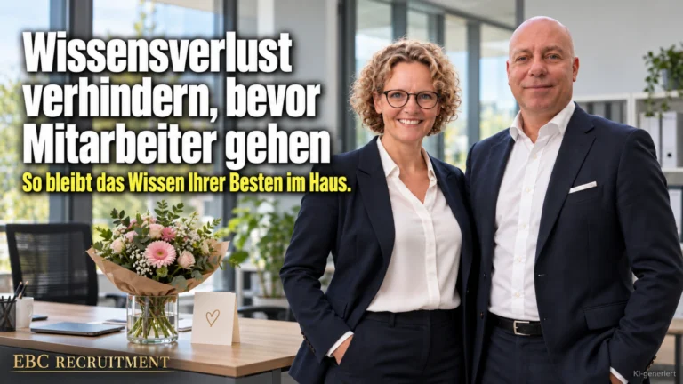 Wissensverlust verhindern, bevor Mitarbeiter gehen: So bleibt das Wissen Ihrer Besten im Haus. EBC Recruitment zeigt Wissenstransfer von Schlüsselpersonen.