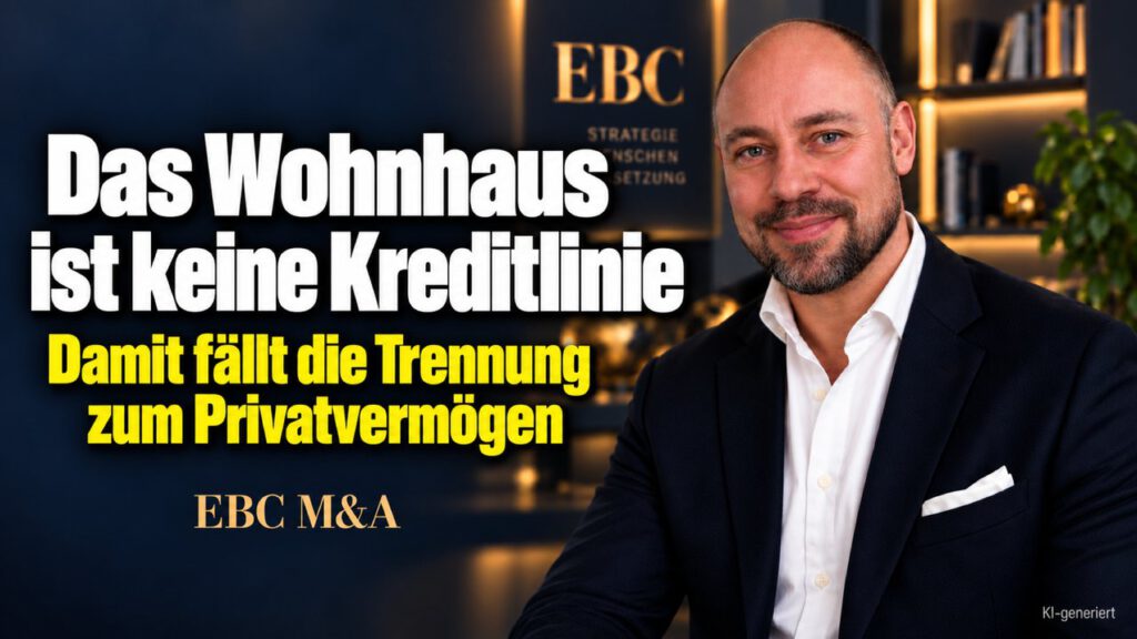 Wohnhaus beleihen für den Firmenkauf? Das Wohnhaus als Kreditlinie. EBC M&A prüft, was eine Grundschuld auf Privatvermögen für die Finanzierung bedeutet.
