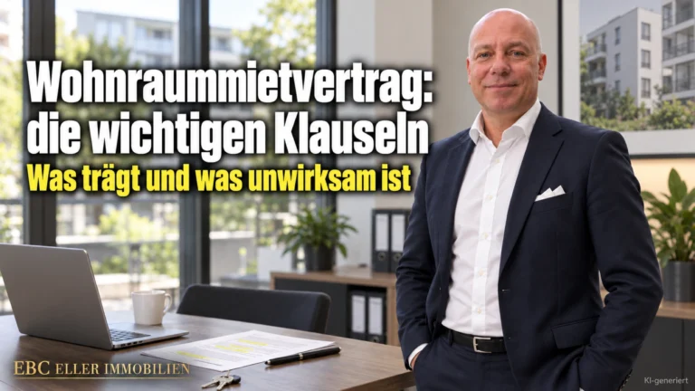 Wohnraummietvertrag: die wichtigen Klauseln. Was trägt und was unwirksam ist. EBC Eller Immobilien prüft für Hausverwaltungen Formularvertrag, Mietkaution und Schönheitsreparaturen.