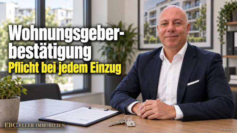 Wohnungsgeberbestätigung: Pflicht bei jedem Einzug. EBC Eller Immobilien zeigt der Mietverwaltung, wie personenbezogene Daten, Übergabeprotokoll und Untervermietung zusammenpassen.