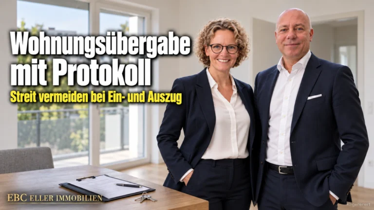 Wohnungsübergabe mit Protokoll: Streit vermeiden bei Ein- und Auszug. EBC Eller Immobilien erklärt Hausverwaltungen Übergabeprotokoll, Nutzungsentschädigung und Verjährung.