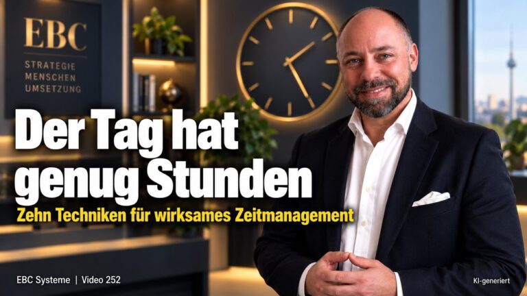 Zeitmanagement für Unternehmer: Zehn Techniken. Die Liste wird länger. EBC Systeme zeigt, wie Delegieren und Prioritäten setzen die Selbstorganisation stärken.
