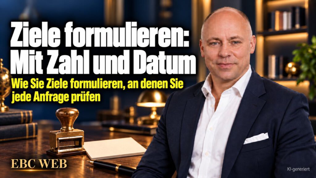 Ziele formulieren: Mit Zahl und Datum. Drei Mitarbeiter, drei Antworten. EBC Eller Business Consulting zeigt, wie SMART-Ziele Unternehmensziele für alle eindeutig machen.