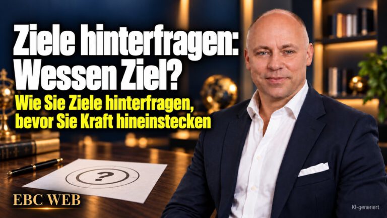Ziele hinterfragen: Wessen Ziel? Die Zahl auf dem Blatt. EBC Eller Business Consulting prüft in der Strategie, ob Wachstumsziel und Zielsetzung zum Unternehmer passen.